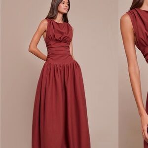 PrettyLittleThing Sleeveless Rust Dress